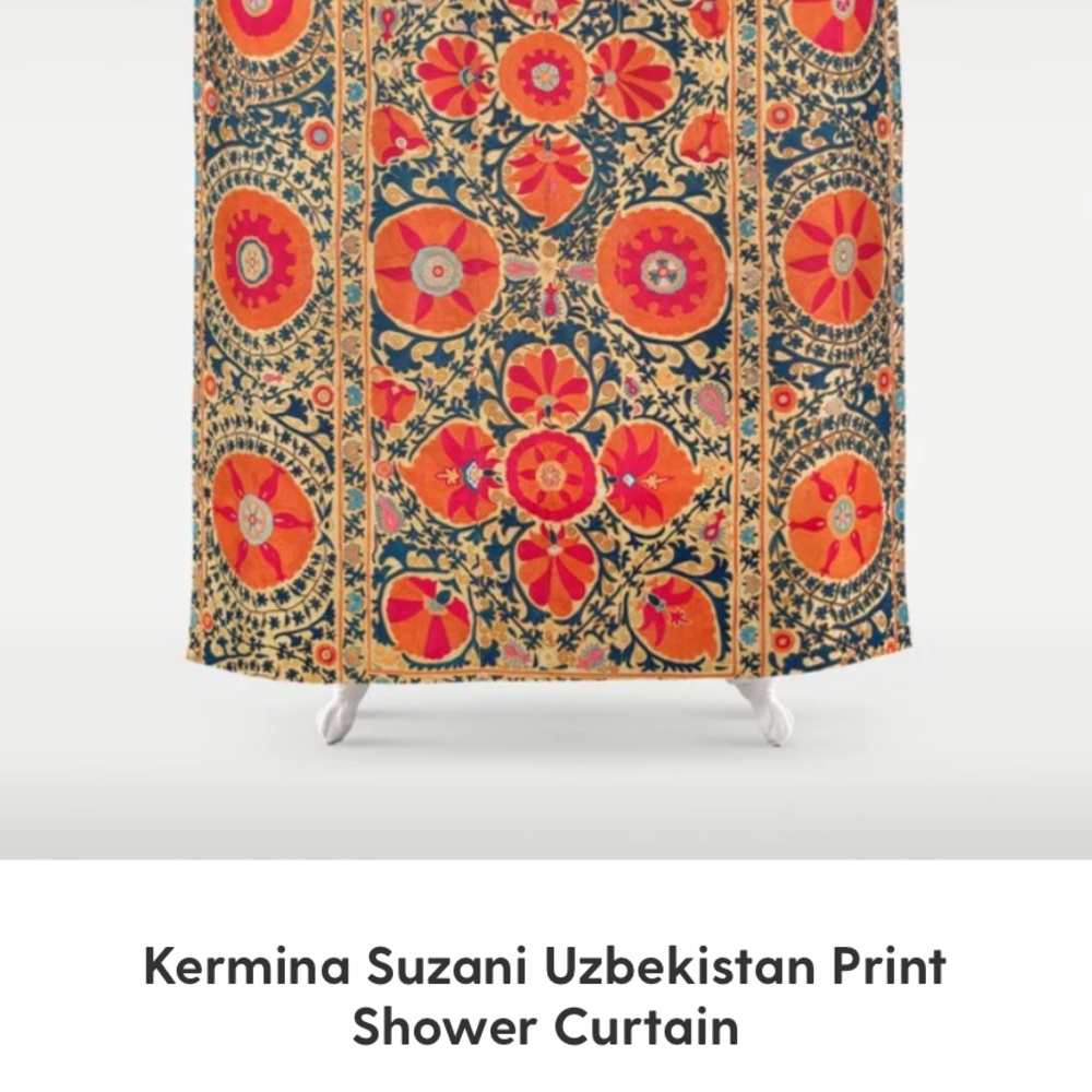 Society6 shower curtain